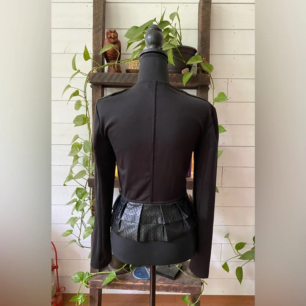 Olsenboye: Black Women's Baddie Jacket with Pleated Detail